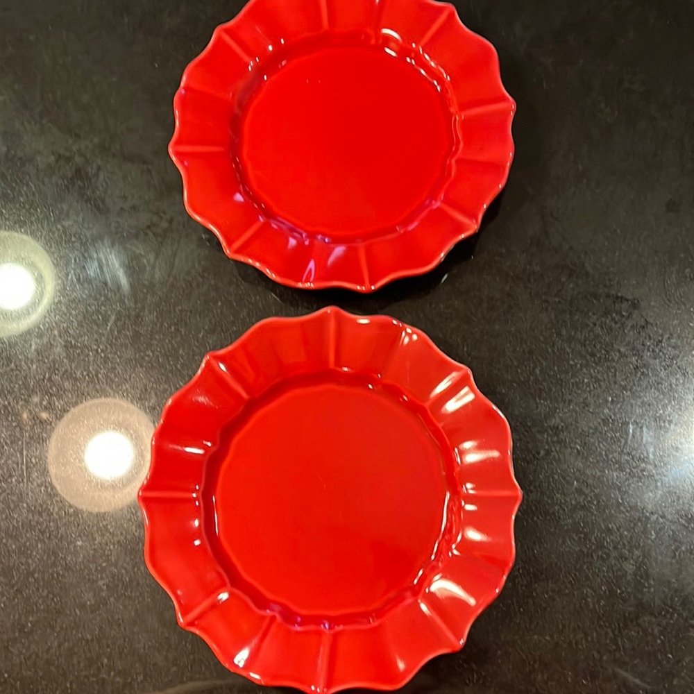 Vintage Loucarte Portugal Scalloped Dinner Plate 10 1/2” - Set of 2